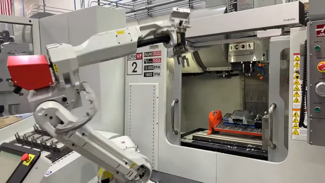 Automated CNC machining workshop